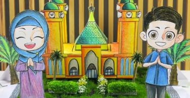 Kreasi mainan kertas Lebaran